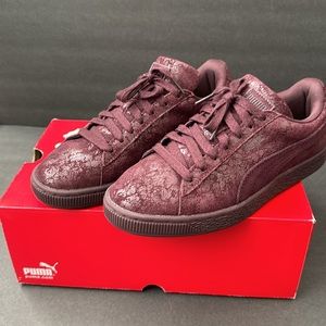 NIB Puma Suede Remastered Women's Shoes Color Winetasting Size 7